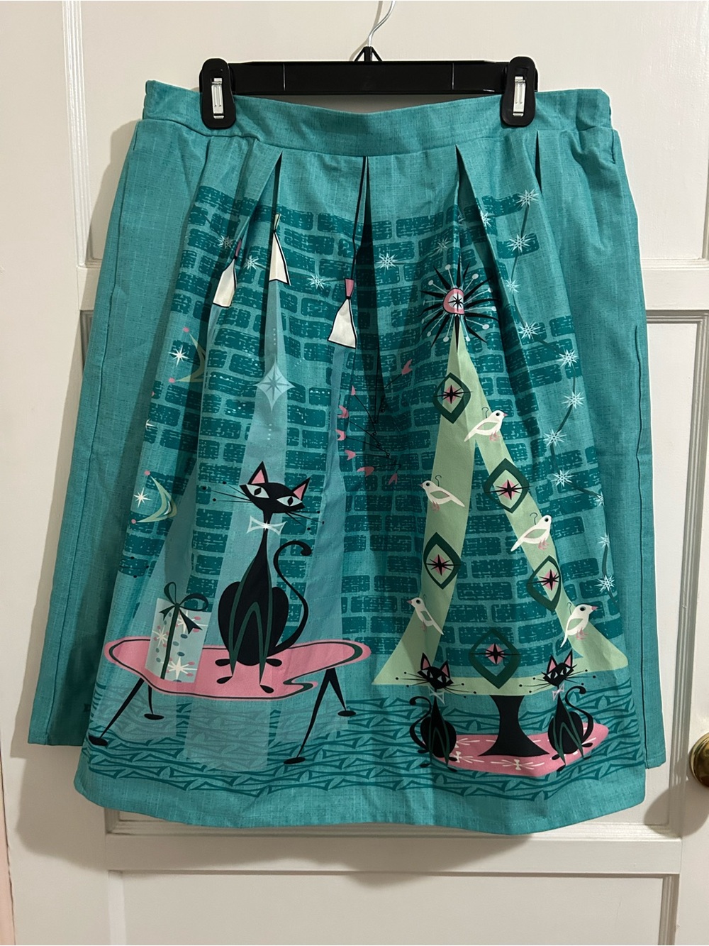 Unique Vintage Mid Century Modern Cats Skirt